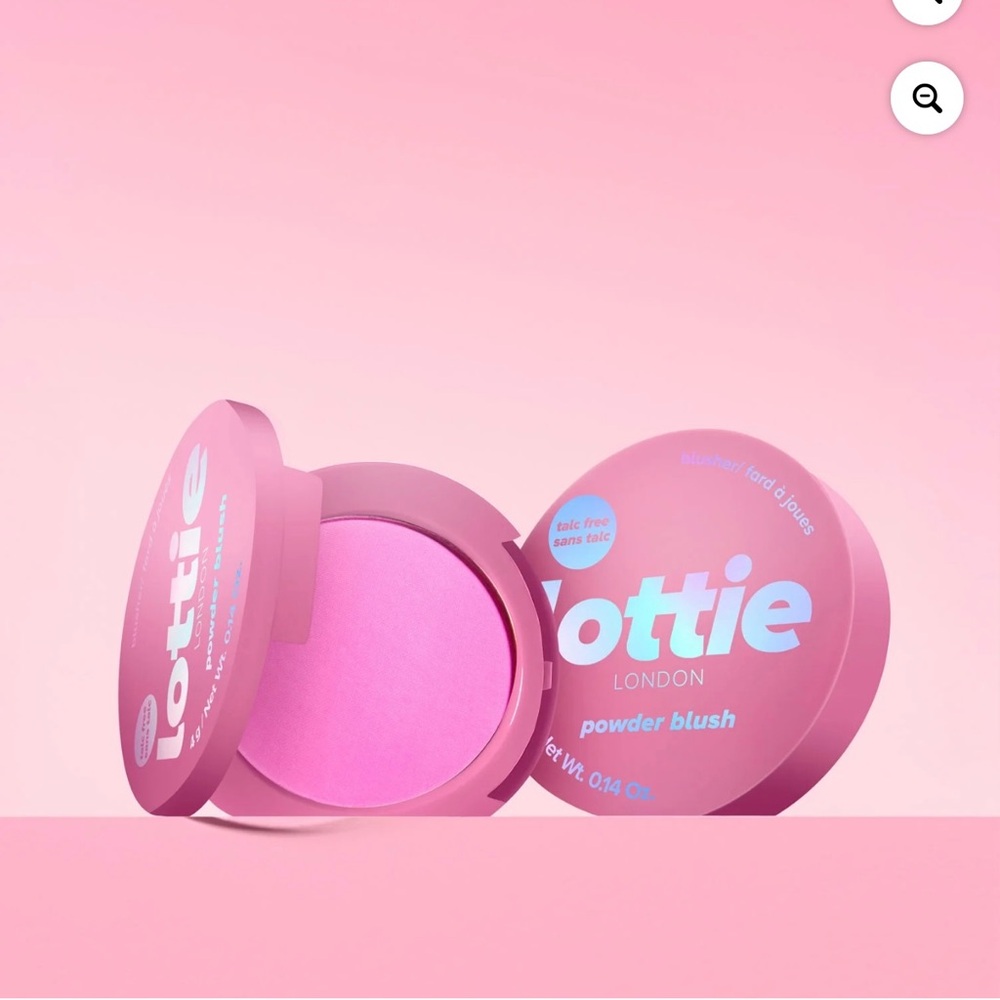 Lottie London Powder Blush Universal Rosy, 100% Vegan & Talc-Free, 0.14 oz
